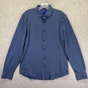 Kit And Ace Shirt Mens Small Blue Solid Button Up Long Sleeve Casual Office